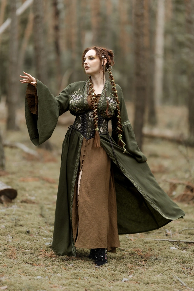 DARK BOTANY KIMONO MAXI
