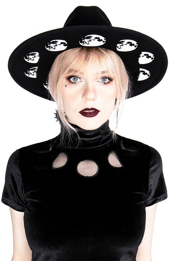 Black Velvet MOON PHASES Top Moon Witch