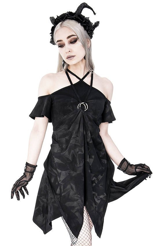 Strappy Pentagram Acid Wash Tunic Elvish Dress