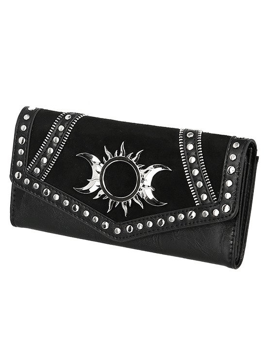 TRIPLE GODDESS WALLET Gothic moon and sun