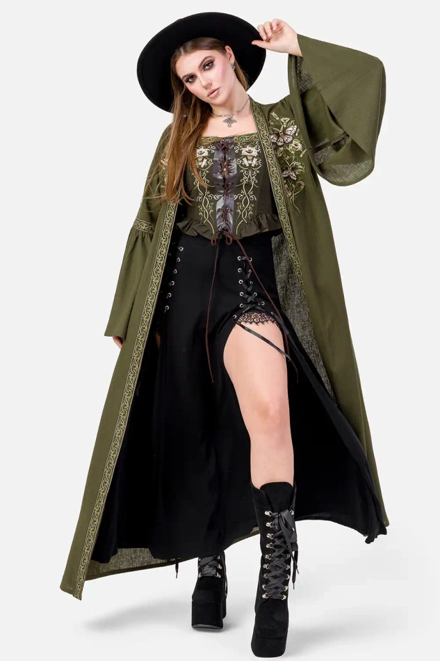 DARK BOTANY KIMONO MAXI