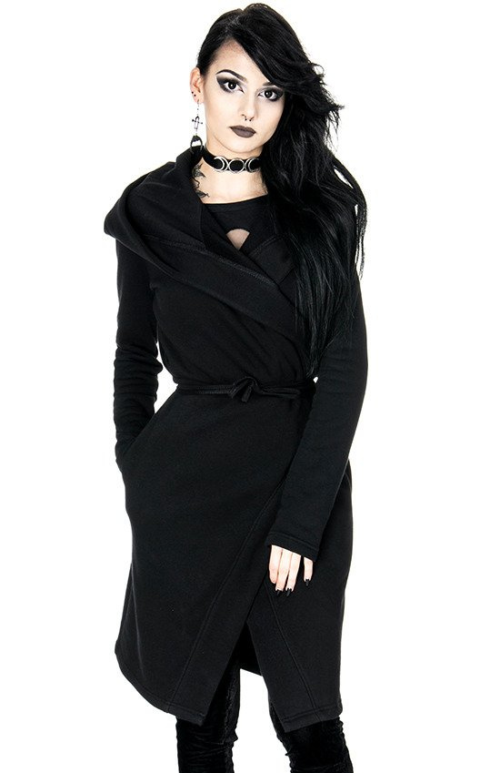 FOREST WITCH haft paproć Długa, gotycka bluza z paprocią