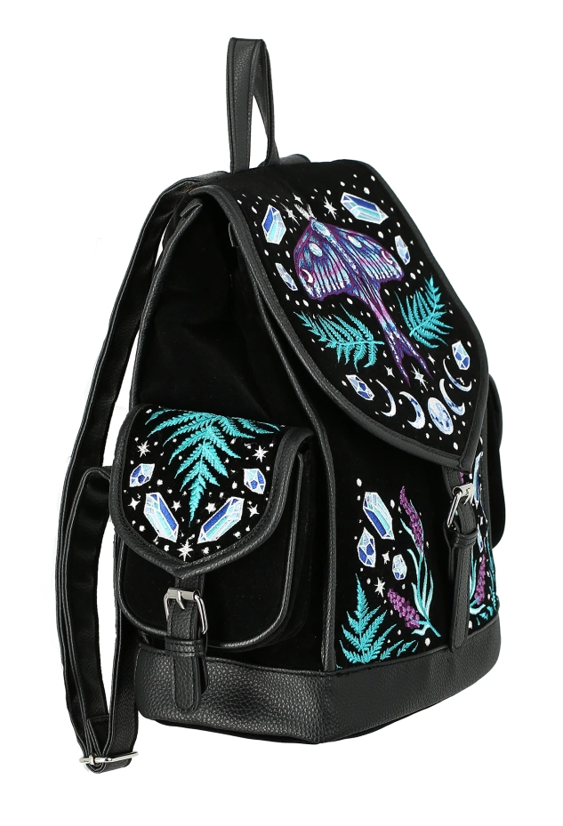 ENCHANTED FOREST BACKPACK Magical backpack with moth embroidery