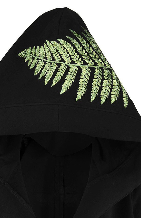 Langer, gotischer Fern Hoodie mit übergroßer Kapuze "FOREST WITCH"
